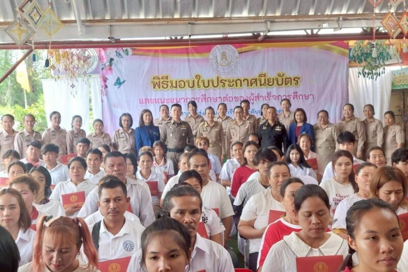 โครงการมอบใบประกาศนียบัตรนักศึกษา สกร.และแนะแนวการศึกษาต่อประจำภาคเรียนที่2/2567