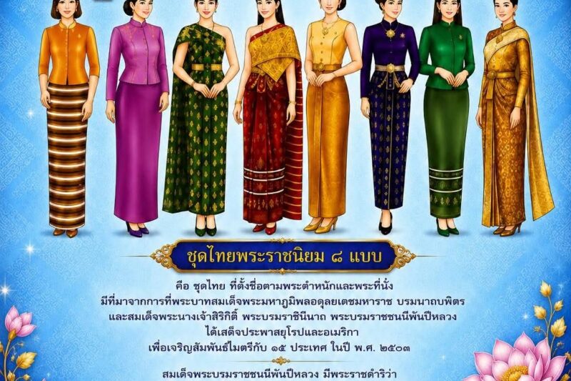 ศูนย์ส่งเสริมการเรียนรู้ระดับอำเภอค้อวัง ขอเชิญทุกท่านร่วมเรียนรู้และเผยแพร่องค์ความรู้เกี่ยวกับ ชุดไทยพระราชนิยม มรดกทางวัฒนธรรมอันทรงคุณค่าของชาติไทย ที่สะท้อนความงดงาม ความประณีต และภูมิปัญญาด้านศิลปะการแต่งกายไทย