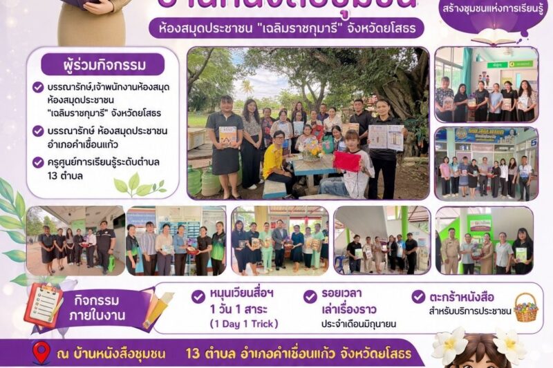 ประมวลภาพกิจกรรมการลงพื้นที่บริการส่งเสริมการอ่าน