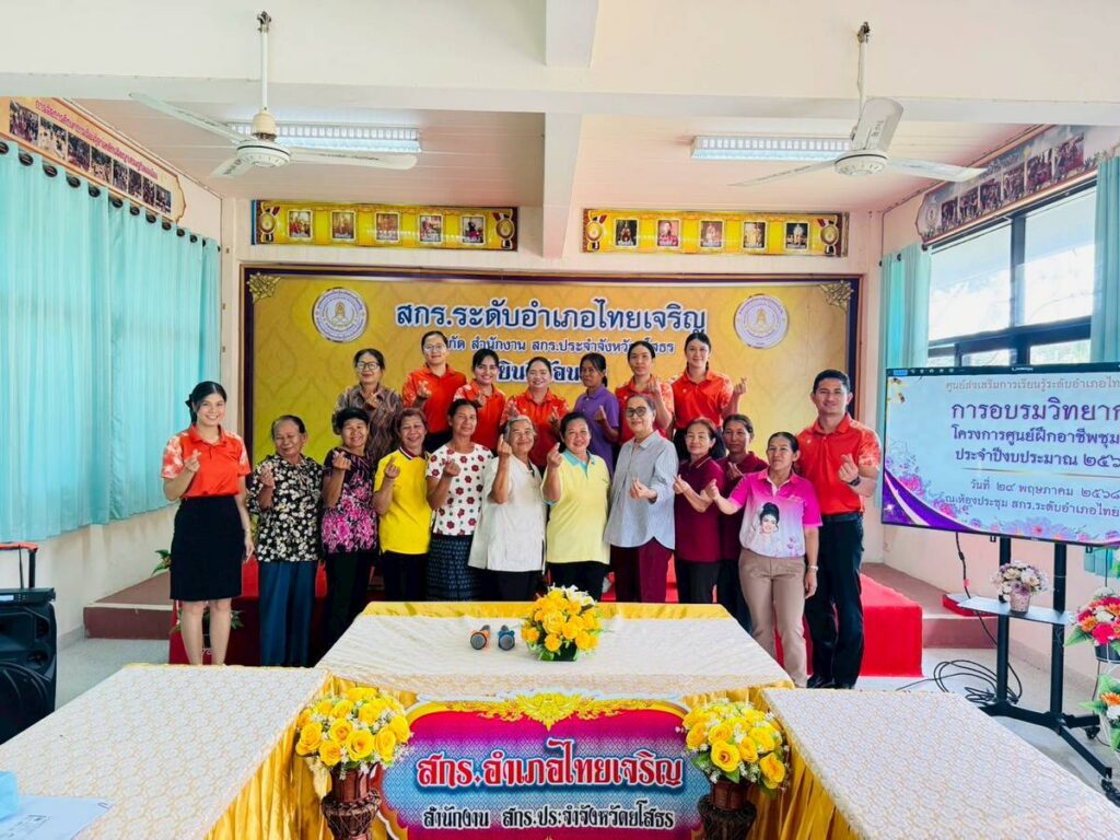 จัดการอบรมวิทยากรตามโครงการศูนย์ฝึกอาชีพชุมชน ประจำปีงบประมาณ 2568