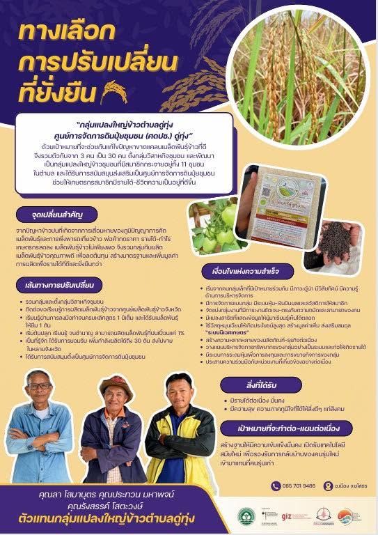 วิสาหกิจชุมชนศูนย์ข้าวนาแปลงใหญ่